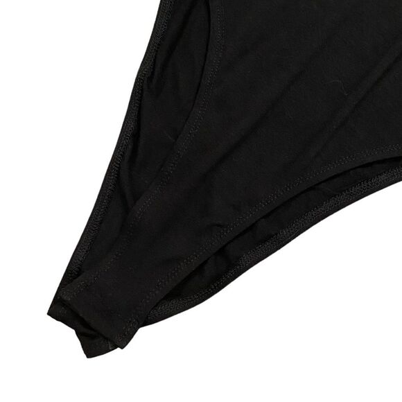 H&M Sheer Black Academia Minimalist Balletcore Stretch Sleeveless Bodysuit - Picture 2 of 8